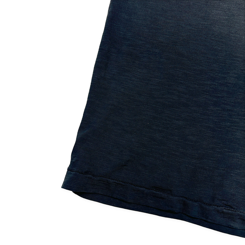 Vintage Wash Spray Black Slub Tee, single-stitch bottom hem