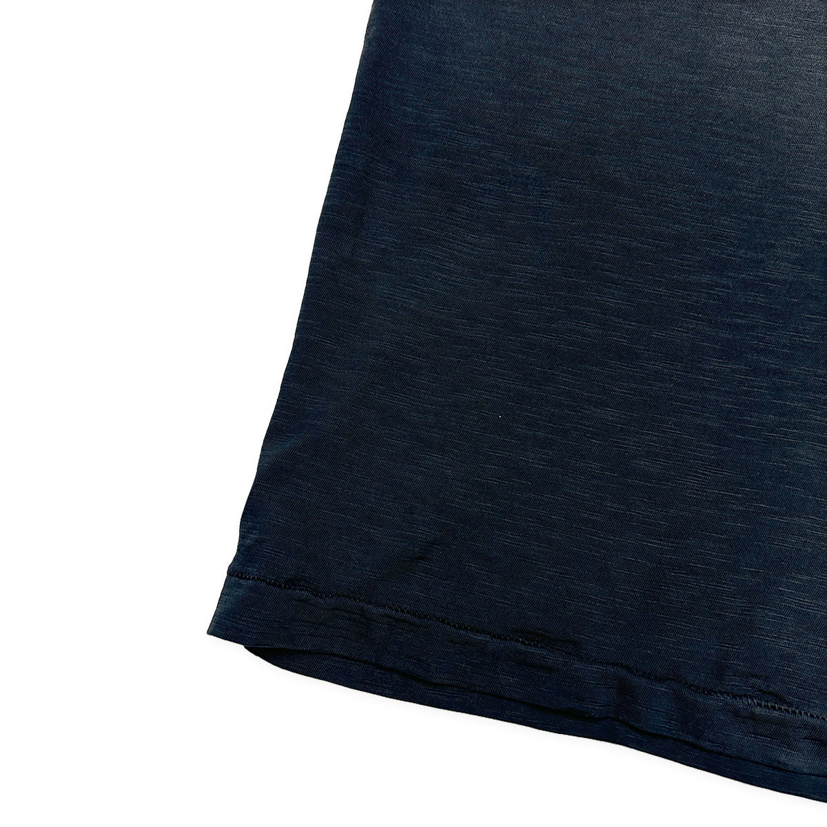 Vintage Wash Spray Black Slub Tee, single-stitch bottom hem