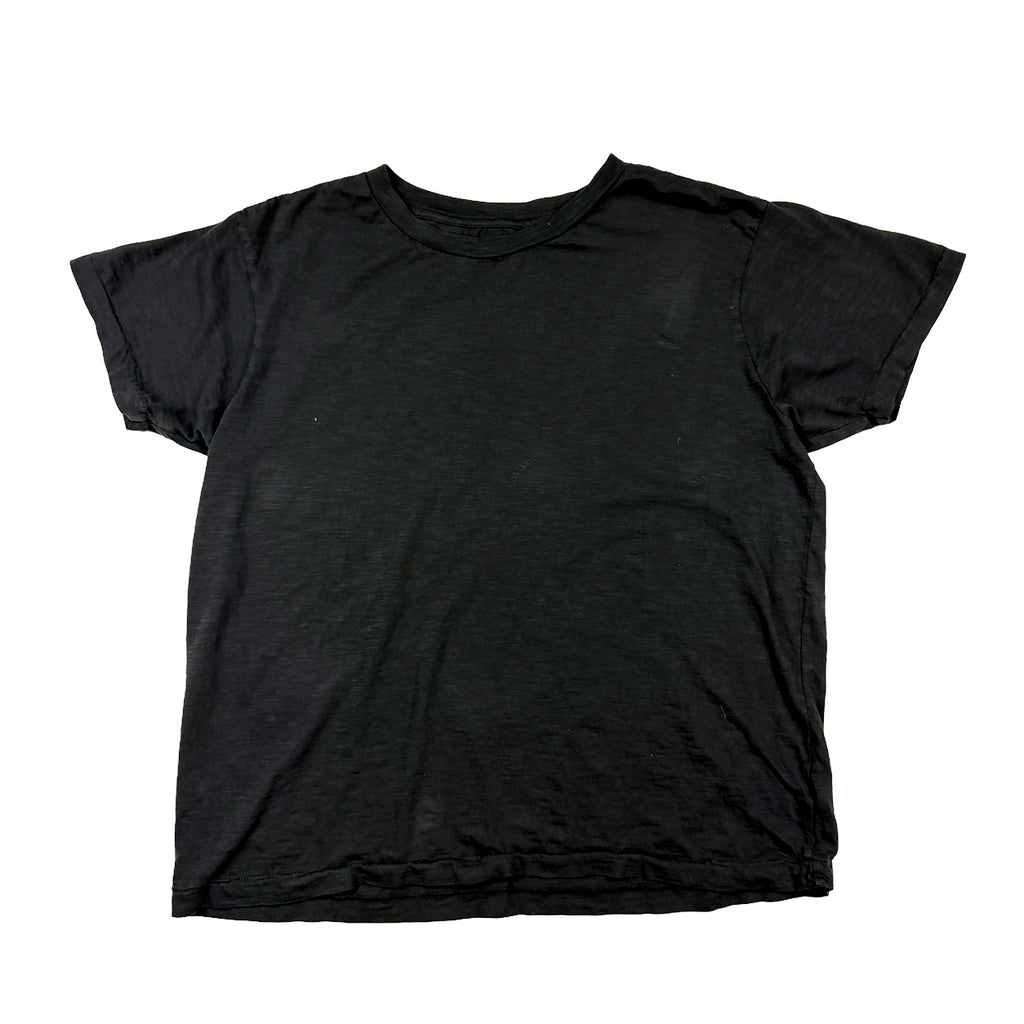 Black Slub Tee, front view