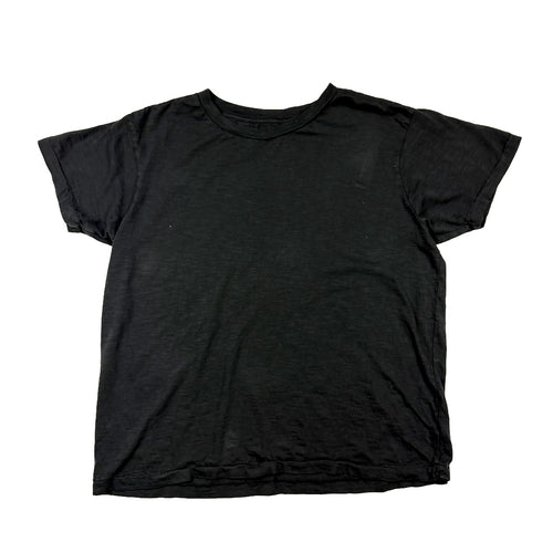 Black Slub Tee, front view